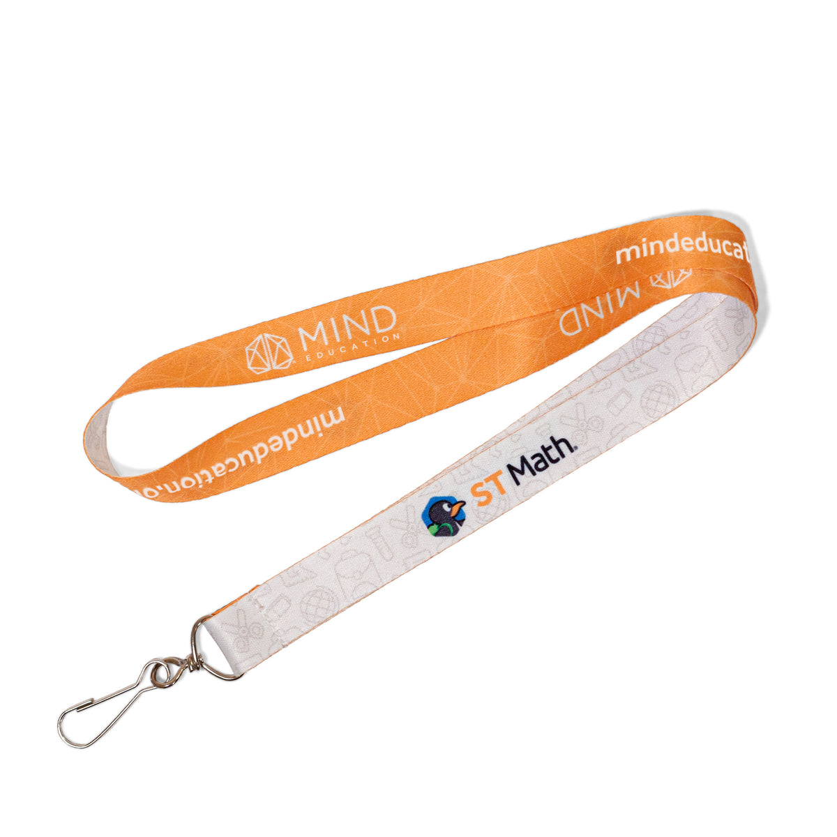 ST Math/MIND Lanyards - Orange/White: Set of 5 – MIND Education