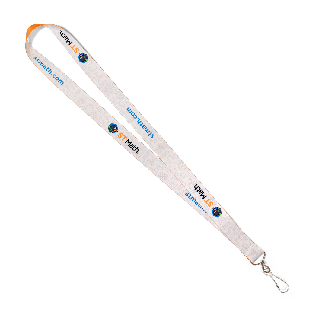 ST Math/MIND Lanyards Orange/White Set of 5 MIND Education